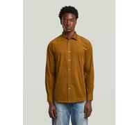 Langarmshirt G-STAR "Clean Regular Hemd", Herren, Gr. M, oxide ocre, Obermaterial: 100% Baumwolle, Shirts Langarmshirt (32153017-M) oxide ocre