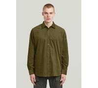 Langarmshirt G-STAR "Clean Regular Hemd", Herren, Gr. XXL, schwarz olive, Obermaterial: 100% Baumwolle, Shirts Langarmshirt (43236669-XXL) schwarz olive