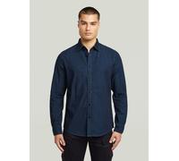 Langarmshirt G-STAR "Clean Slim Hemd", Damen, Gr. XL, worn in tiefblau ocean, Obermaterial: 100% Baumwolle, Shirts Langarmshirt (13164822-XL) worn in tiefblau ocean