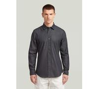 Langarmshirt G-STAR "Clean Slim Hemd", Herren, Gr. XL, raw denim, Obermaterial: 100% Baumwolle, Shirts Langarmshirt (70510543-XL) raw denim