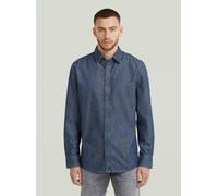 Langarmshirt G-STAR "Clean Slim Hemd", Damen, Gr. XL, worn in sea stone, Obermaterial: 100% Baumwolle, Shirts Langarmshirt (87827616-XL) worn in sea stone