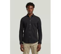 Langarmshirt G-STAR "Clean Slim Hemd", Herren, Gr. XXL, worn in oyster shell, Obermaterial: 100% Baumwolle, Shirts Langarmshirt (55587451-XXL) worn in oyster shell