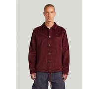 Langarmshirt G-STAR "Cord Coach Sweatjacke", Herren, Gr. XXL, port rot, Obermaterial: 59% Baumwolle, 40% Viskose, 1% Elasthan, Shirts Langarmshirt (68499616-XXL)