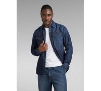 Langarmshirt G-STAR "Dakota Slim Denim Hemd", Damen, Gr. L, worn in deep sea, Obermaterial: 100% Baumwolle, Shirts Langarmshirt (19028224-L) worn in deep sea