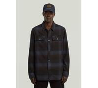 Langarmshirt G-STAR "GPO Overshirt", Herren, Gr. S, salute arthur check, Obermaterial: 100% Baumwolle, Shirts Langarmshirt (74701001-S)