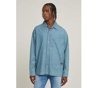 Langarmshirt G-STAR "Long Pocket Boxy Fit", Herren, Gr. XXL, blau (faded breeze), Obermaterial: 100% Baumwolle, Shirts Langarmshirt (78559847-XXL) faded breeze