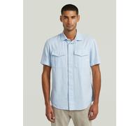 Langarmshirt G-STAR "Marine Slim Hemd", Damen, Gr. M, lt wave gd, Obermaterial: 50% Baumwolle, 50% Baumwolle, Shirts Langarmshirt (13251661-M) lt wave gd