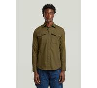 Langarmshirt G-STAR "Marine Slim Hemd", Damen, Gr. S, deep braun, schwarz olive oxford, Obermaterial: 70% Baumwolle, 30% Baumwolle, Shirts Langarmshirt (27561858-S) deep braun, schwarz olive oxford