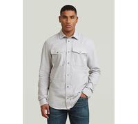 Langarmshirt G-STAR "Marine Slim Hemd", Damen, Gr. S, turf, weiß oxford, Obermaterial: 70% Baumwolle, 30% Baumwolle, Shirts Langarmshirt (55096405-S) turf, weiß oxford