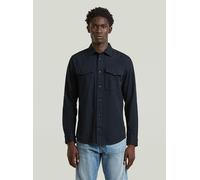 Langarmshirt G-STAR "Marine Slim Hemd", Herren, Gr. L, schwarz (salute gd), Obermaterial: 50% Baumwolle, 50% Baumwolle, Shirts Langarmshirt (23494846-L) salute gd