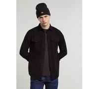 Langarmshirt G-STAR "Marine Slim Hemd", Herren, Gr. M, schwarz (dk schwarz gd), Obermaterial: 50% Baumwolle, 50% Baumwolle, Shirts Langarmshirt (95287503-M) dk schwarz gd