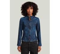 Langarmshirt G-STAR "Moto Slim Overshirt", Damen, Gr. XS, faded cerulean skin, Obermaterial: 74% Baumwolle, 25% Baumwolle, 1% Elasthan, Shirts Langarmshirt (33221632-XS) faded cerulean skin