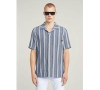 Langarmshirt G-STAR "One Pocket Regular Hemd", Damen, Gr. L, tiefblau irregular stripe, Obermaterial: 100% Baumwolle, Shirts Langarmshirt (88584417-L) tiefblau irregular stripe