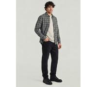 Langarmshirt G-STAR "One Pocket Regular Hemd", Herren, Gr. M, grau (grau pewter small window check), Obermaterial: 70% Baumwolle, 30% Baumwolle, Shirts Langarmshirt (87056634-M) grau pewter small wind