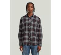 Langarmshirt G-STAR "One Pocket Regular Hemd", Herren, Gr. M, salute varsity check, Obermaterial: 70% Baumwolle, 30% Baumwolle, Shirts Langarmshirt (33040528-M) salute varsity check