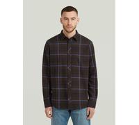 Langarmshirt G-STAR "One Pocket Regular Hemd", Herren, Gr. XS, ganache varsity check, Obermaterial: 70% Baumwolle, 30% Baumwolle, Shirts Langarmshirt (57647332-XS) ganache varsity check