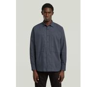 Langarmshirt G-STAR "Panelled Pocket Regular Shirt", Damen, Gr. S, india ink gd, Obermaterial: 58% Baumwolle, 22% Polyester, 20% Baumwolle, Shirts Langarmshirt (61698454-S) india ink gd