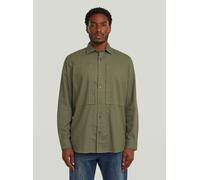 Langarmshirt G-STAR "Panelled Pocket Regular Shirt", Damen, Gr. XL, combat gd, Obermaterial: 58% Baumwolle, 22% Polyester, 20% Baumwolle, Shirts Langarmshirt (92457939-XL) combat gd
