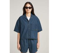 Langarmshirt G-STAR "PJ Hemd", Damen, Gr. XL, faded indigo ripstop, Obermaterial: 100% Baumwolle, Shirts Langarmshirt (75123319-XL) faded indigo ripstop