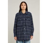 Langarmshirt G-STAR "Regular Boyfriend Overshirt", Damen, Gr. S, rank blau dash check, Obermaterial: 100% Polyester, Shirts Langarmshirt (45831535-S) rank blau dash check