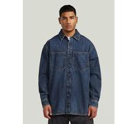 Langarmshirt G-STAR "Relaxed 2-Pocket Shirt", Herren, Gr. S, blau (faded eclipse), Denim/Jeans, Obermaterial: 100% Baumwolle, Shirts Langarmshirt (73871507-S) faded eclipse