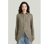 Langarmshirt G-STAR "Slim Kick Long Sleeve Hemd", Damen, Gr. M, turf, Obermaterial: 70% Modal, 30% Polyester, Shirts Langarmshirt (11202522-M) turf