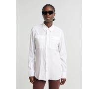 Langarmshirt G-STAR "Slim Pocket Hemd", Damen, Gr. XXS, brilliant weiß, Obermaterial: 100% Modal, Shirts Langarmshirt (23975814-XXS) brilliant weiß