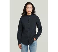 Langarmshirt G-STAR "Slim Poplin Long Sleeve Shirt", Damen, Gr. M, salute, Obermaterial: 69% Baumwolle, 31% Polyester, Shirts Langarmshirt (30905256-M) salute