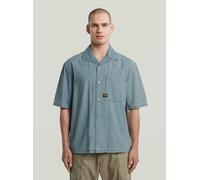 Langarmshirt G-STAR "Track Relaxed Hemd", Herren, Gr. XL, blau (faded breeze), Obermaterial: 100% Baumwolle, Shirts Langarmshirt (68946367-XL) faded breeze