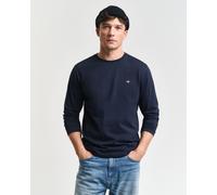 Gant Longsleeve Herren Regular Fit Langarm Rundhals Baumwolle blau, XL