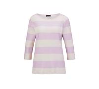 Langarmshirt GOLDNER "Kurzgröße Shirt", Damen, Gr. 22, lila (flieder, gemustert), Obermaterial: 82% Viskose CV. 15% Polyester PES. 3% Elasthan EL., Shirts Langarmshirt (43844057-22) flieder, gemustert