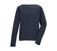 Langarmshirt "GS 22 WMN LS SHRT GOTS", Damen, Gr. 46, navy, Obermaterial: 95% Baumwolle, 5% Elasthan, G.I.G.A. DX BY KILLTEC, Shirts Langarmshirt, GOTS-zertifiziertes Bio-Baumwollshirt mit Carbon-Fini