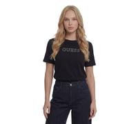 Langarmshirt GUESS "COLETTE LS RIB TOP", Damen, Gr. L (30), jet schwarz a996, Rippstrick, Obermaterial: 94% Viskose, 6% Elasthan, unifarben, hüftbedeckend, tiefer Rundhals, abgesteppte Kante, Shirts L