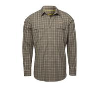 Langarmshirt HERO BY JOHN MEDOOX "HARRY Kent Hemd", Herren, Gr. XXL, grün (grün check), Flanell, 60% Baumwolle, 40% Polyester, regular fit, hoch geschlossener Ausschnitt, Shirts Langarmshirt, Regular