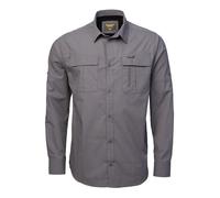 Langarmshirt HERO BY JOHN MEDOOX "HARRY Kent Hemd Langarm", Herren, Gr. XXL, grau (steel anthra), Flanell, 60% Baumwolle, 40% Polyester, regular fit, Shirts Langarmshirt, Regular Fit Casual Funktionsm