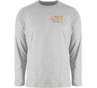 Langarmshirt Herren Langarm Shirt - Karneval & Fasching - Bin auf Aperol Spritztour Geschenk Spritz Tour Aperol JGA I Mädelsabend - XL - Grau meliert - Faschings Oberteile Karnevals Oberteil