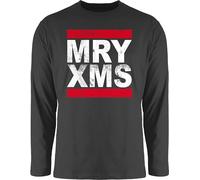 Langarmshirt Herren Langarm Shirt - Weihnachten Geschenke Christmas Bekleidung - MRY XMS - S - Schwarz - weihnachtsoutfit weihnachtsmotiv Tshirt weihnachtsoberteil weihnacht Longsleeve
