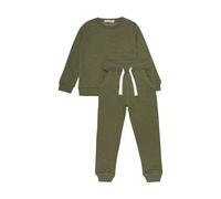 Langarmshirt & Hose MINYMO "Langarmshirt & Hose MISweat", Mädchen, Gr. 122, grün (schwarz olive), Web, Obermaterial: 60% Baumwolle CO. 40% Polyester PES., KOB Set-Artikel (40801908-122) schwarz olive