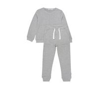 Langarmshirt & Hose MINYMO "Langarmshirt & Hose MISweat", Mädchen, Gr. 92, grau (grau melange), Web, Obermaterial: 60% Baumwolle CO. 40% Polyester PES., KOB Set-Artikel (11562625-92) grau melange