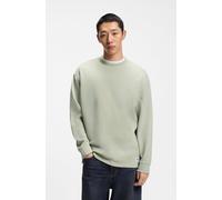 Langarmshirt HUGO BLUE "Nuwolo", Herren, Gr. L, open grün340, Single Jersey, Obermaterial: 87% Baumwolle, 13% Polyamid, lässig geschnitten normal, Rundhals, breiter Bund, Shirts Langarmshirt, Rundhals