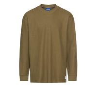 Langarmshirt HUGO BLUE "Nuwolo", Herren, Gr. XL, grün (open grün345), Single Jersey, Obermaterial: 87% Baumwolle, 13% Polyamid, unifarben, lässig geschnitten normal, Rundhals, breiter Bund, Shirts Lan