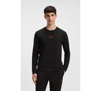 Langarmshirt HUGO UNDERWEAR, Damen, Gr. M (50), schwarz, Jersey, Obermaterial: 95% Baumwolle, 5% Elasthan, unifarben, Basic, normal, Rundhals, abgesteppte Kante, Shirts Langarmshirt (57175162-M) schwa
