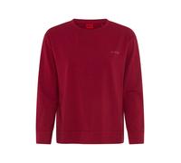 Langarmshirt HUGO UNDERWEAR, Damen, Gr. M, rot (open rot 643), Jersey, Obermaterial: 95% Baumwolle, 5% Elasthan, regular fit normal, Rundhals, Shirts Langarmshirt, regular fit, Rundhals, kontrastfarbe