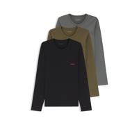 Langarmshirt HUGO UNDERWEAR "LS-SHIRT RN TRIPLET", Herren, Gr. XXL (56), open miscellaneous 988, Single Jersey, Obermaterial: 100% Baumwolle, Basic, Shirts Langarmshirt (33752255-XXL) open miscellaneo