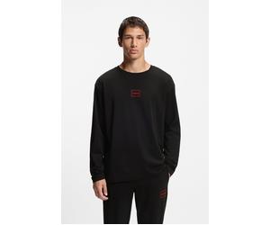 Langarmshirt HUGO UNDERWEAR "T-Shirt Laze Longsleeve", Herren, Gr. XXL, schwarz (schwarz 001), Single Jersey, Obermaterial: 95% Baumwolle, 5% Elasthan, unifarben, regular fit, Rundhals, eingesetzt nor