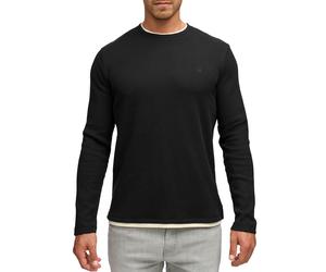 Langarmshirt INDICODE "INSigfinn", Herren, Gr. XL, schwarz, Single Jersey, Obermaterial: 60% Baumwolle, 40% Polyester, unifarben, regular fit normal, Rundhals, Shirts Langarmshirt (61547408-XL) schwar