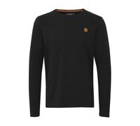 Indicode IDPhillo Herren Longsleeve Langarmshirt Shirt mit Rundhals Label-Badge 100% Baumwolle Regular fit, Größe:XL, Farbe:Black (999)