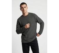 Langarmshirt JACK & JONES "JPRBLUDEREK LS STRUCTURE TEE", Damen, Gr. S, volcanic ash, Jersey, Obermaterial: 100% Baumwolle, unifarben, relaxed fit, Rundhals, Shirts Langarmshirt (70339833-S) volcanic