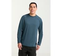 Langarmshirt JACK WOLFSKIN "DAILY EASE LS M", Damen, Gr. XL (54/56), blau (aluminiumblau), Oberstoff: 100% POLYESTER, Shirts (31234714-XL) aluminiumblau