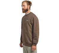 Langarmshirt JACK WOLFSKIN "ESSENTIAL CREWNECK M", Herren, Gr. XL (54/56), braun (cold, coffee), Oberstoff: 100% BAUMWOLLE ; Kontrastmaterial 1: 95% BAUMWOLLE, 5% ELASTHAN; Kontrastmaterial 2: 100% BA